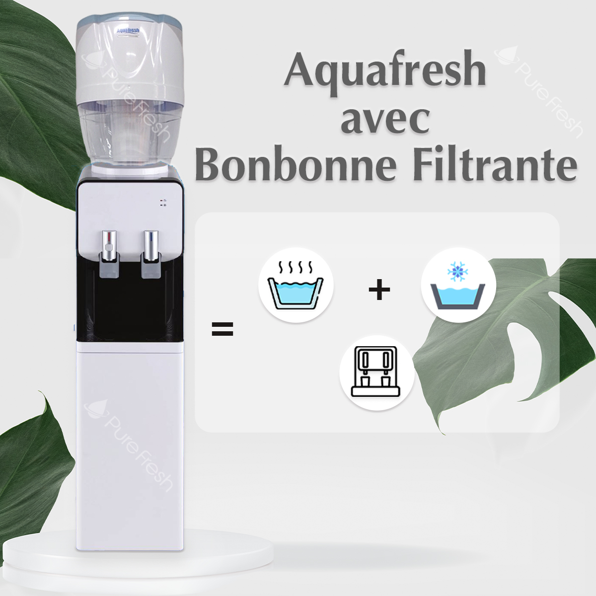 fontaine à eau sans branchement - aquafresh - fontaine avec bonbonne