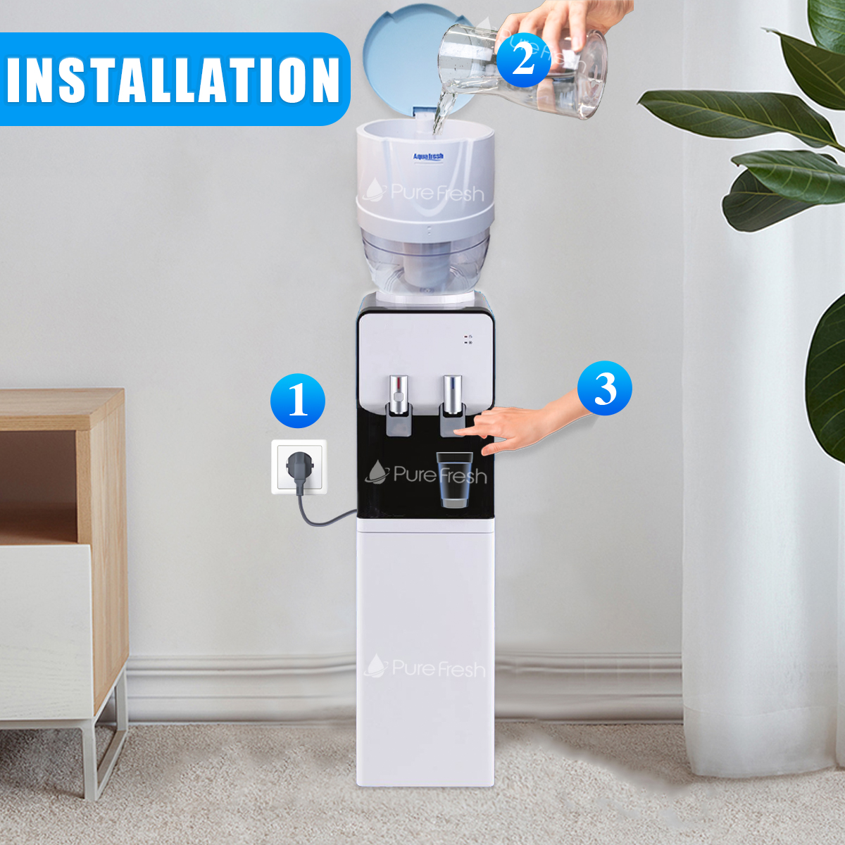 fontaine à eau sans branchement - aquafresh - fontaine avec bonbonne