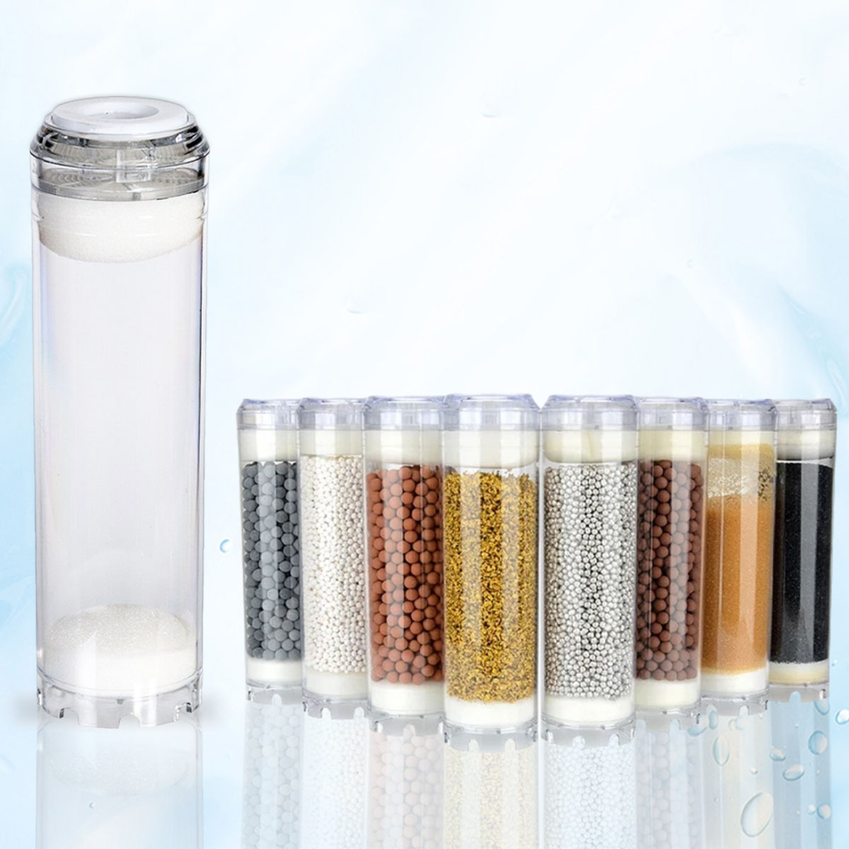 Port Filtre Transparent – Résine, Polyphosphate et Cartouches Filtrantes - pure fresh - filtre a eau maroc