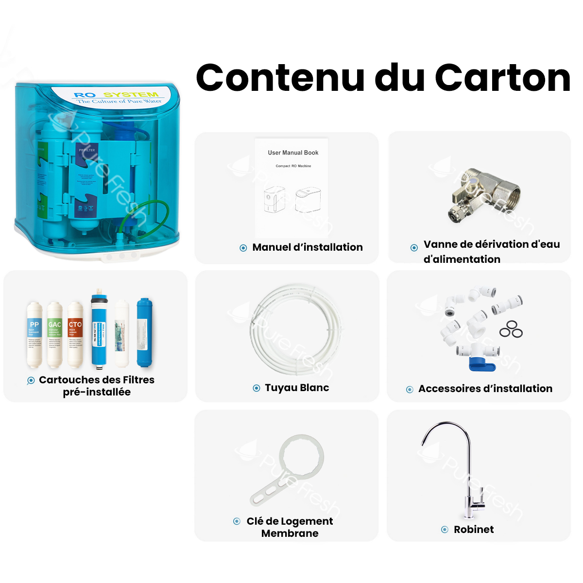 eco pure - pure fresh - osmoseur compact - filtre a eau compact - filtre a eau maroc 