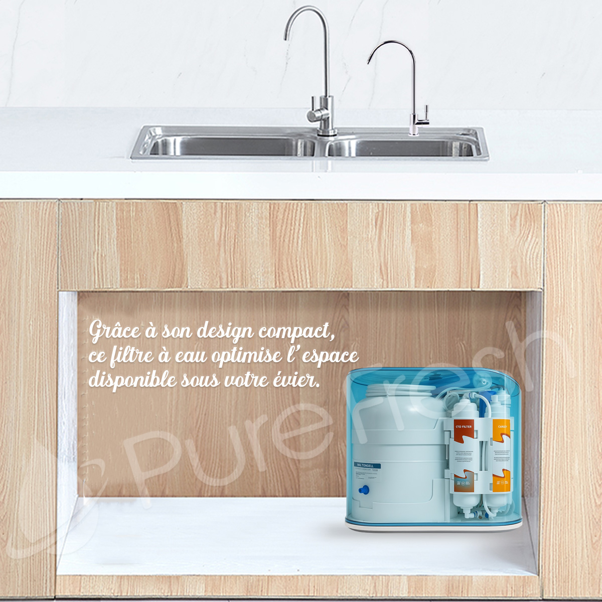 eco pure - pure fresh - osmoseur compact - filtre a eau compact - filtre a eau maroc 